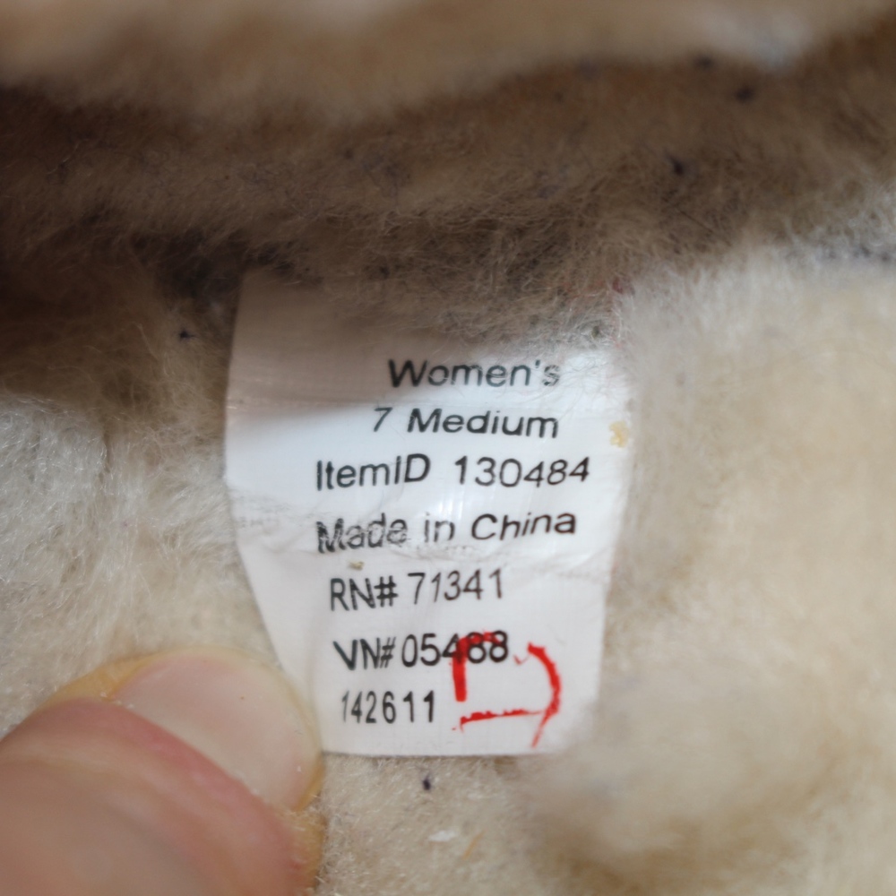 LL Bean Wicked Good Shearling Moc Slippers Blue 7 - Picture 6 of 8